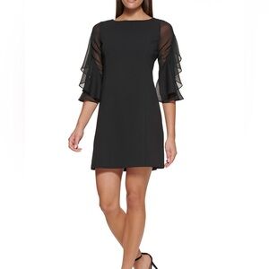Tommy Hilfiger Flutter-Sleeve Sheath Dress